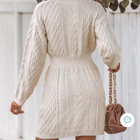 Cream Sweater Dress - Picture 2 of 2